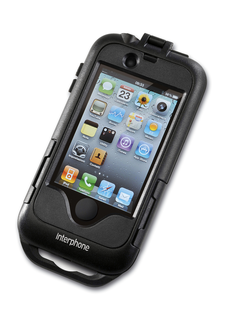 Interphone SMIPHONE4 iPhone 4-4S houder voor Fiets, Scooter en Motor Sturen